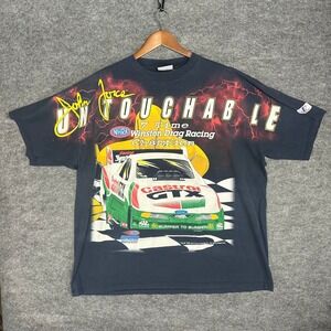 Vintage John Force 7 Time Winston Champion T Shirt Mens XL Castrol GTX Racing